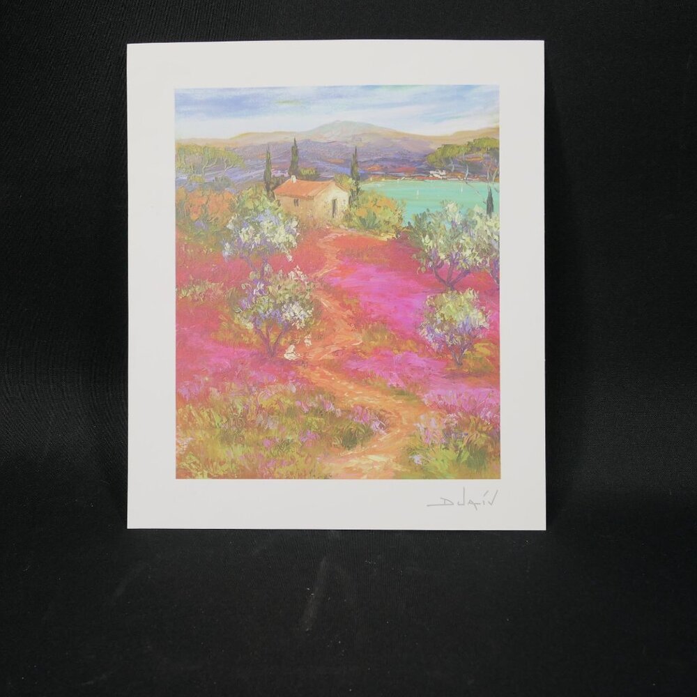 "Arrivee Au Lac" By Duaiv Signed Seriolithograph - Picture 3 of 5